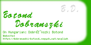 botond dobranszki business card